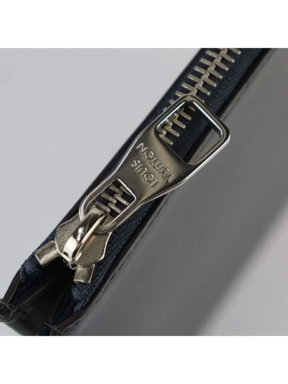 Louis Vuitton Pochette Jules GM Second Bag Leather Blue Marline Silver